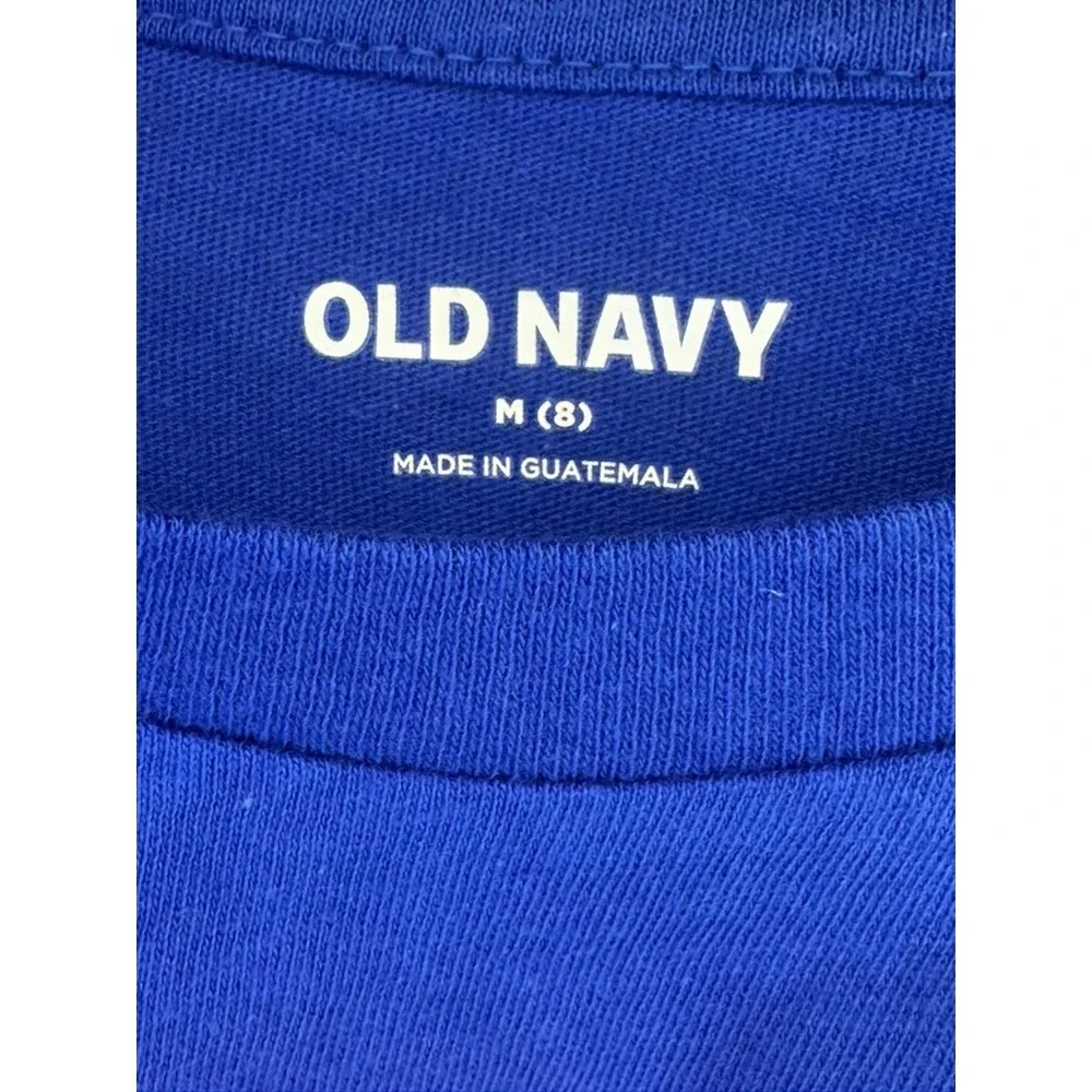 Old Navy Boys Captain America Brave New World T Shirt‎  M 8 Comic Graphic Blue